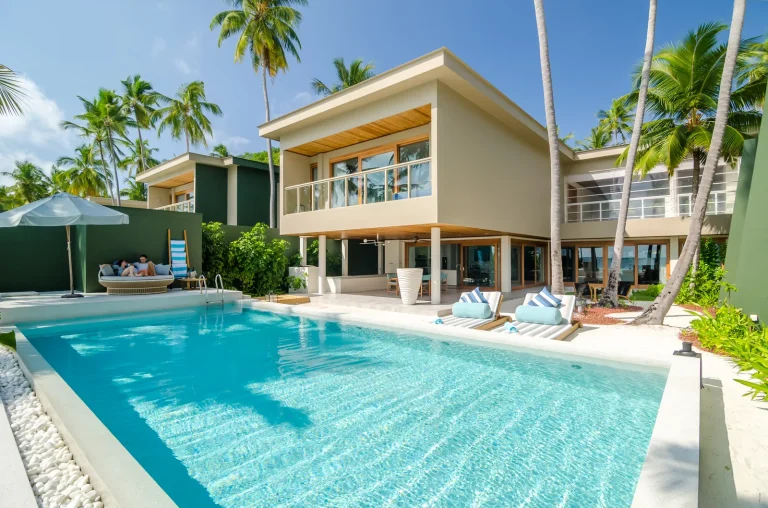 Four-Bedroom Beach Residence, Amilla Maldives Resort and Residences, Baa Atoll: 11 m pool and residence
