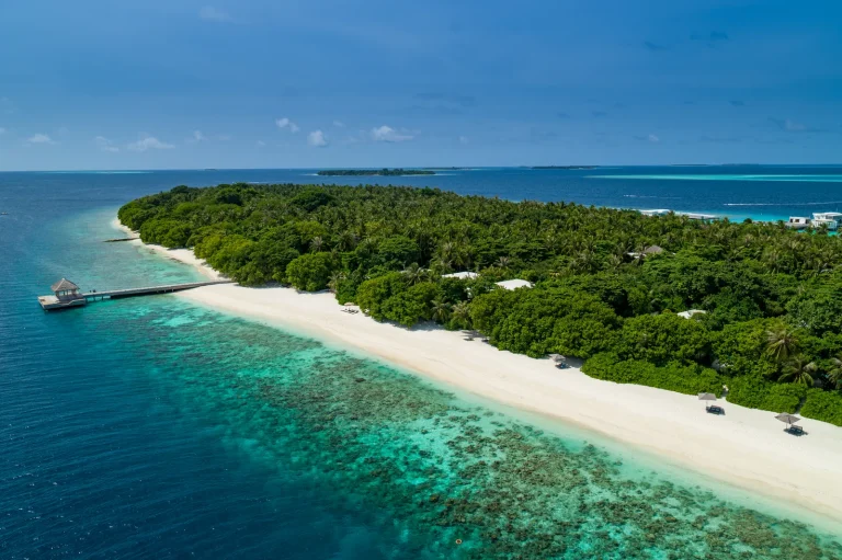 The Great Beach Residence, Amilla Maldives Resort and Residences, Baa Atoll: residence from the air