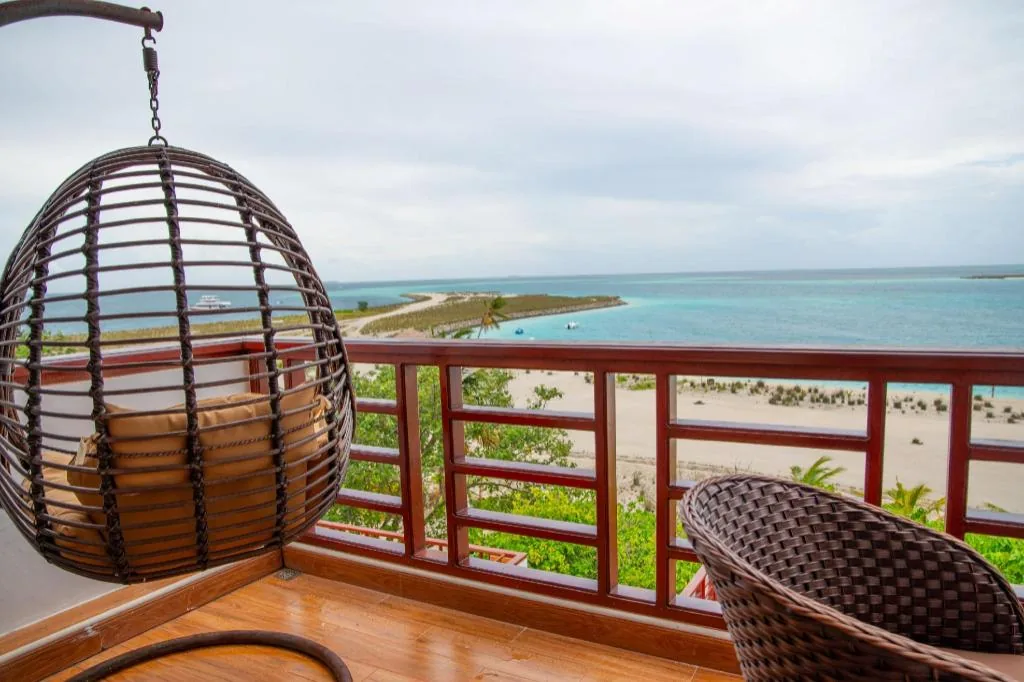 Balcony/terrace, Lumeire Sands, Guraidhoo in Maldive Islands at Lumeire Sands, Guraidhoo, Maldives