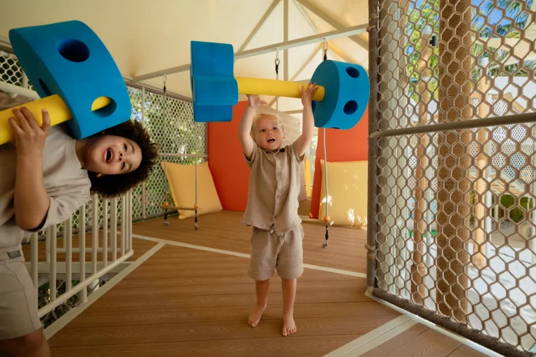 Young children in the soft play area at Lha Velaa Kids Club, Velaa Private Island